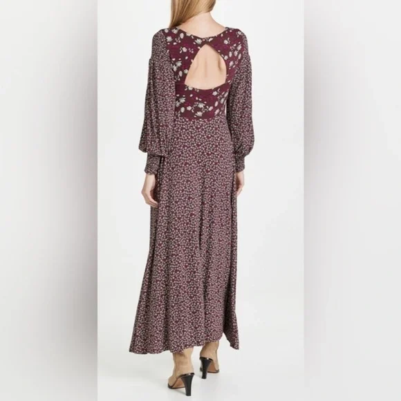 maxi pink ruffle dress Baltic Born Womens Kearny Ruffle Maxi Dress | Pink Floral